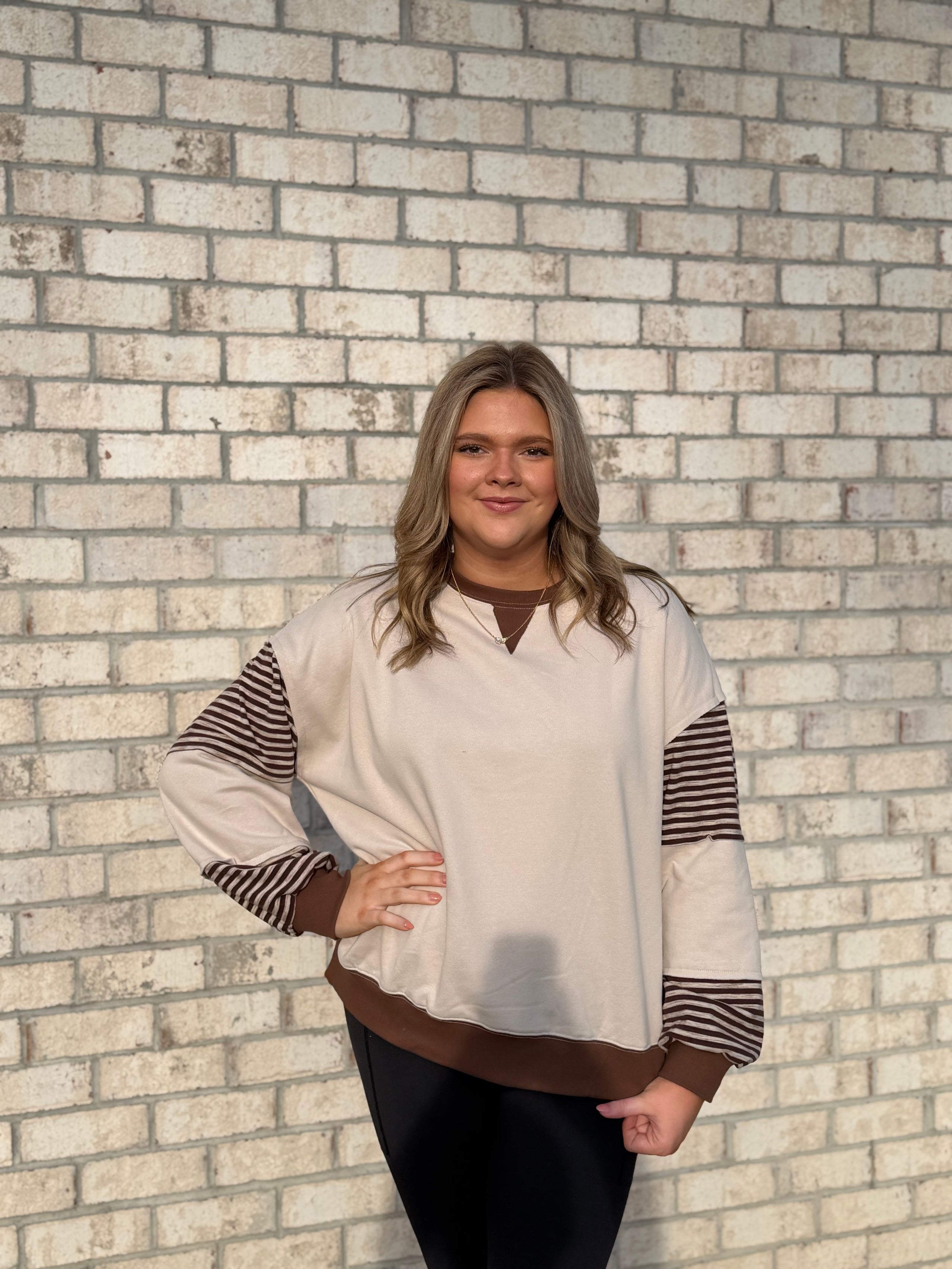 The Neutral Stripe Sweatshirt