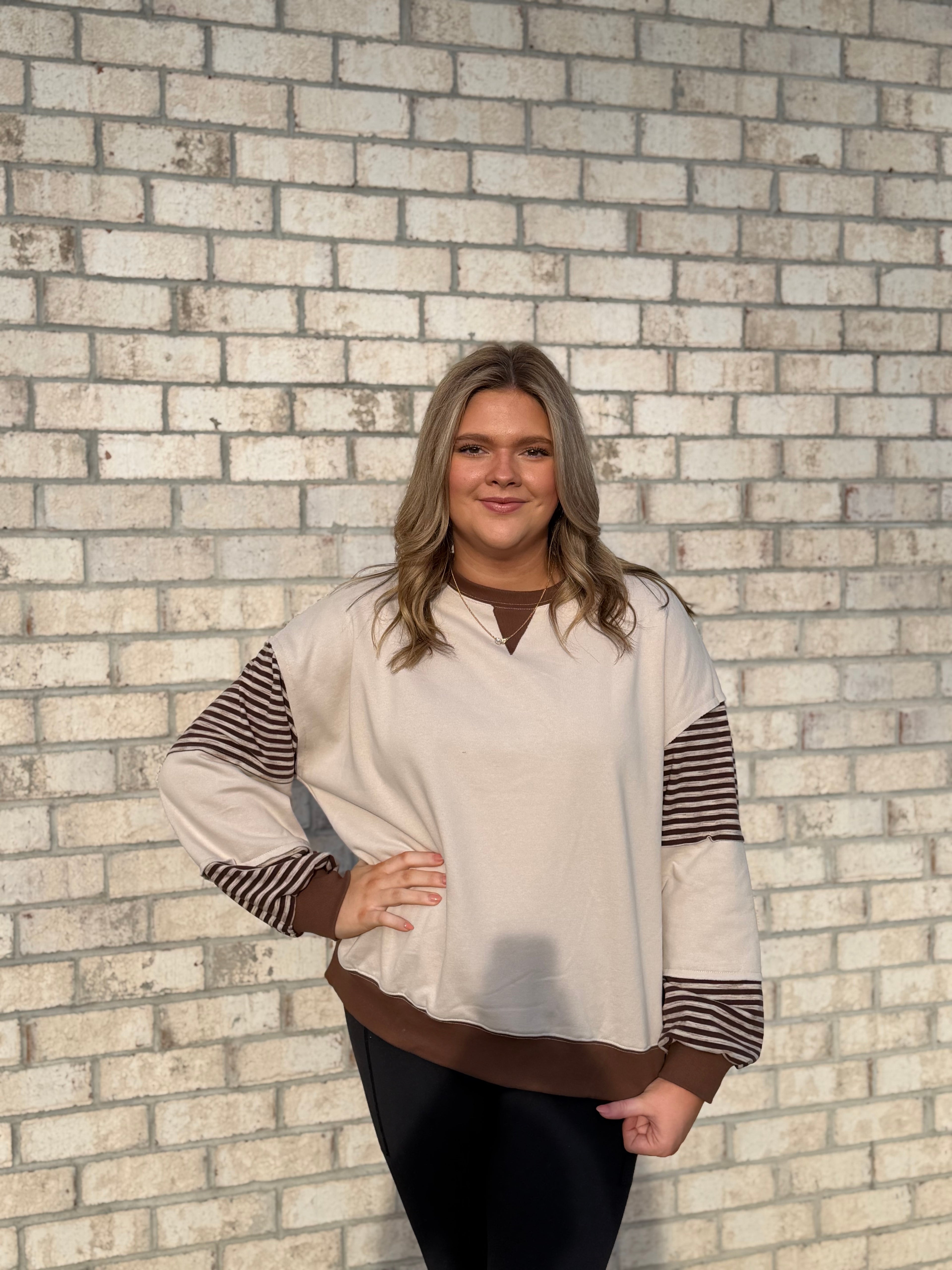 The Neutral Stripe Sweatshirt