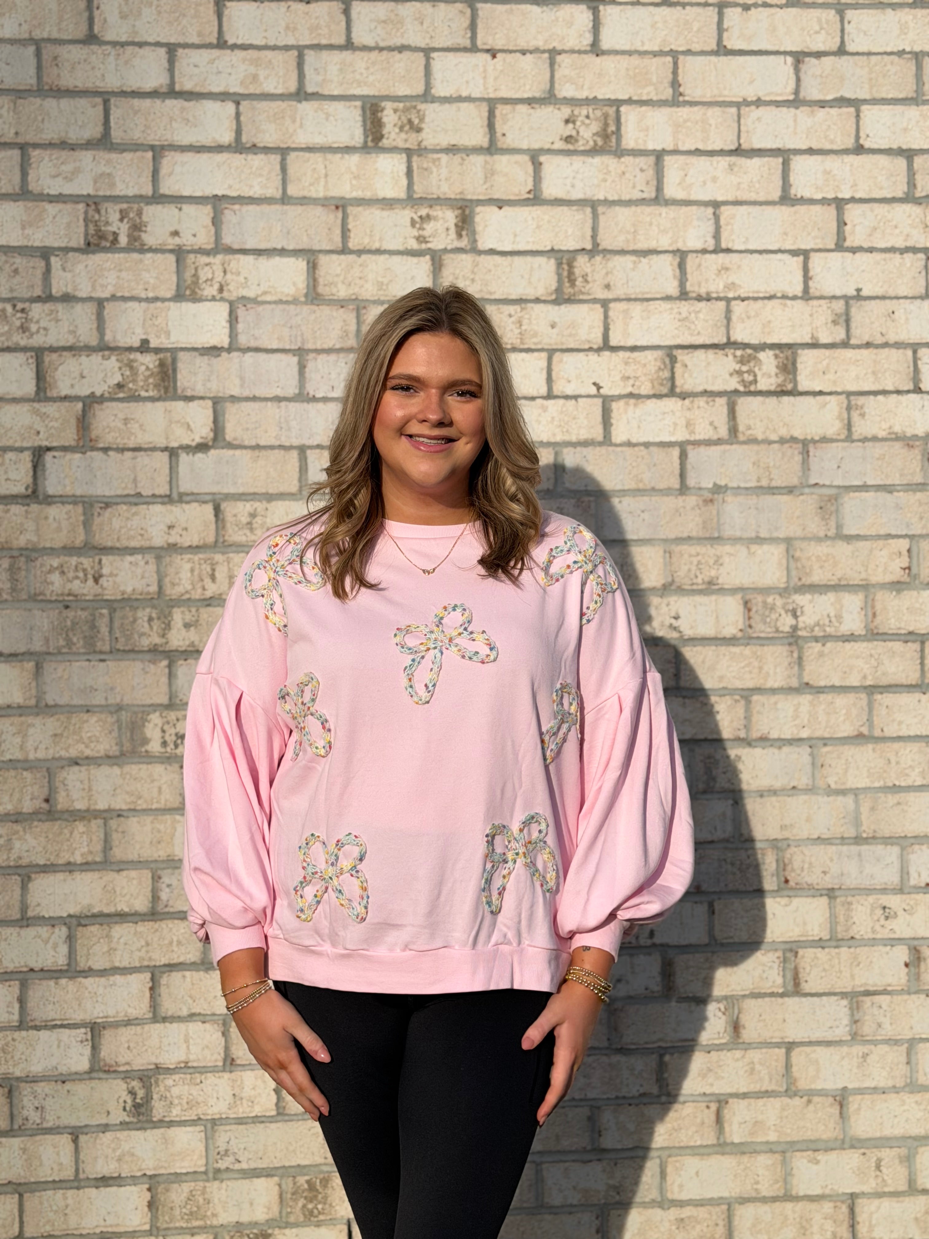 The Blush Bow Sweatshirt