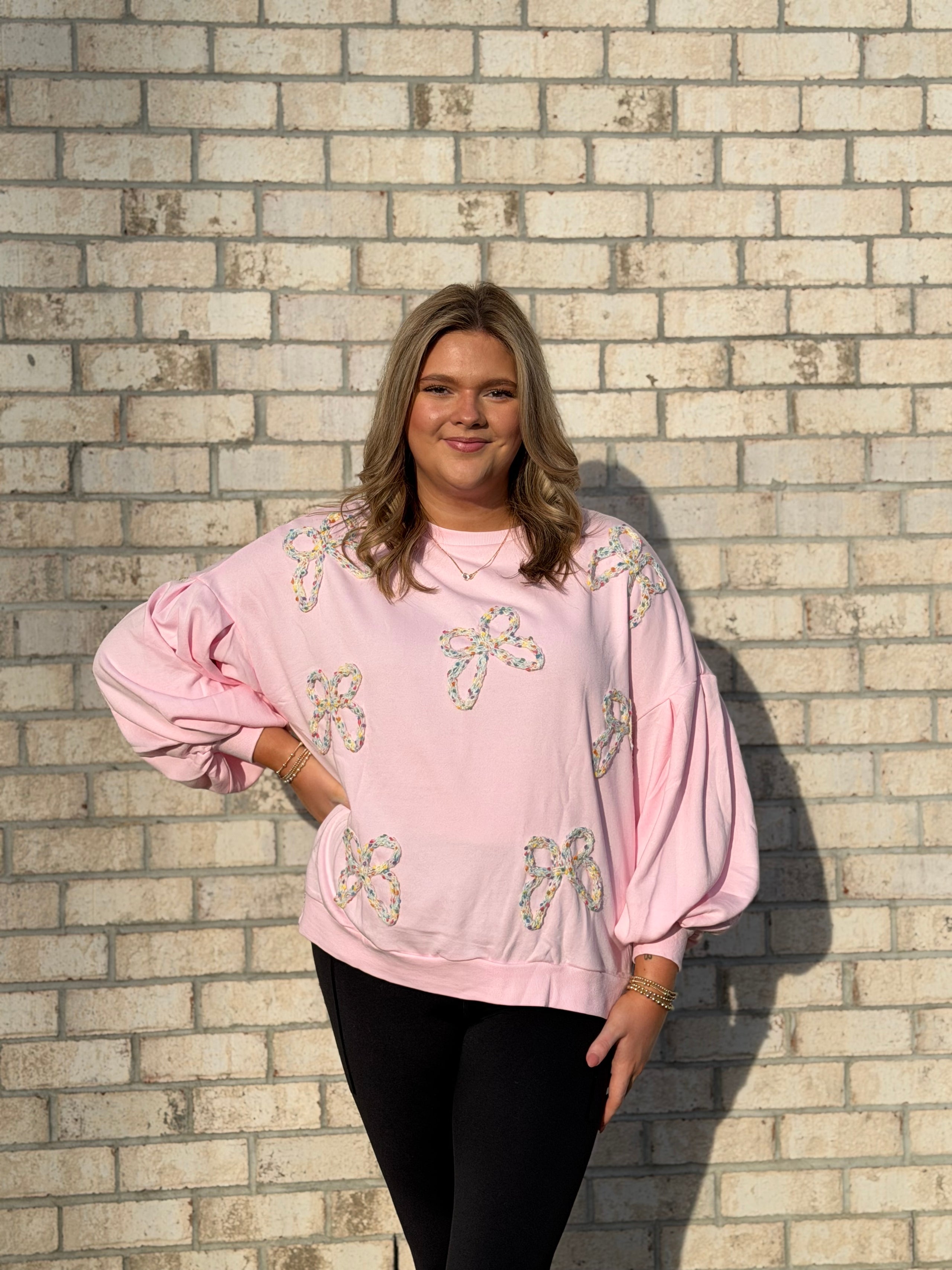 The Blush Bow Sweatshirt